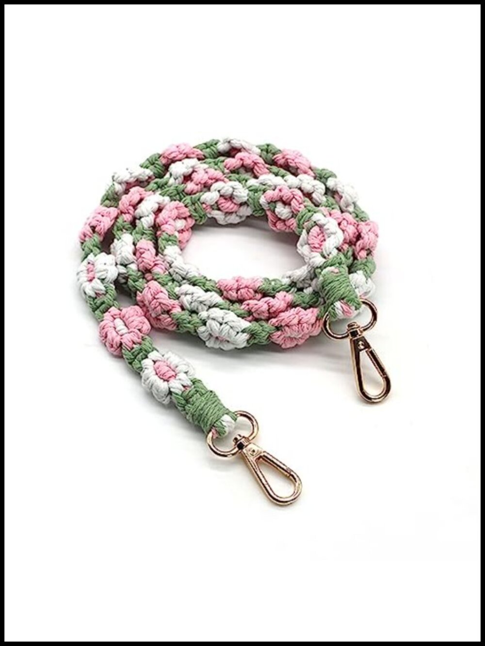 Handmade Woven Cotton Rope Flower Shoulder Bag Strap Crossbody Replacement